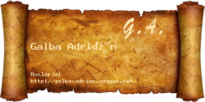 Galba Adrián névjegykártya